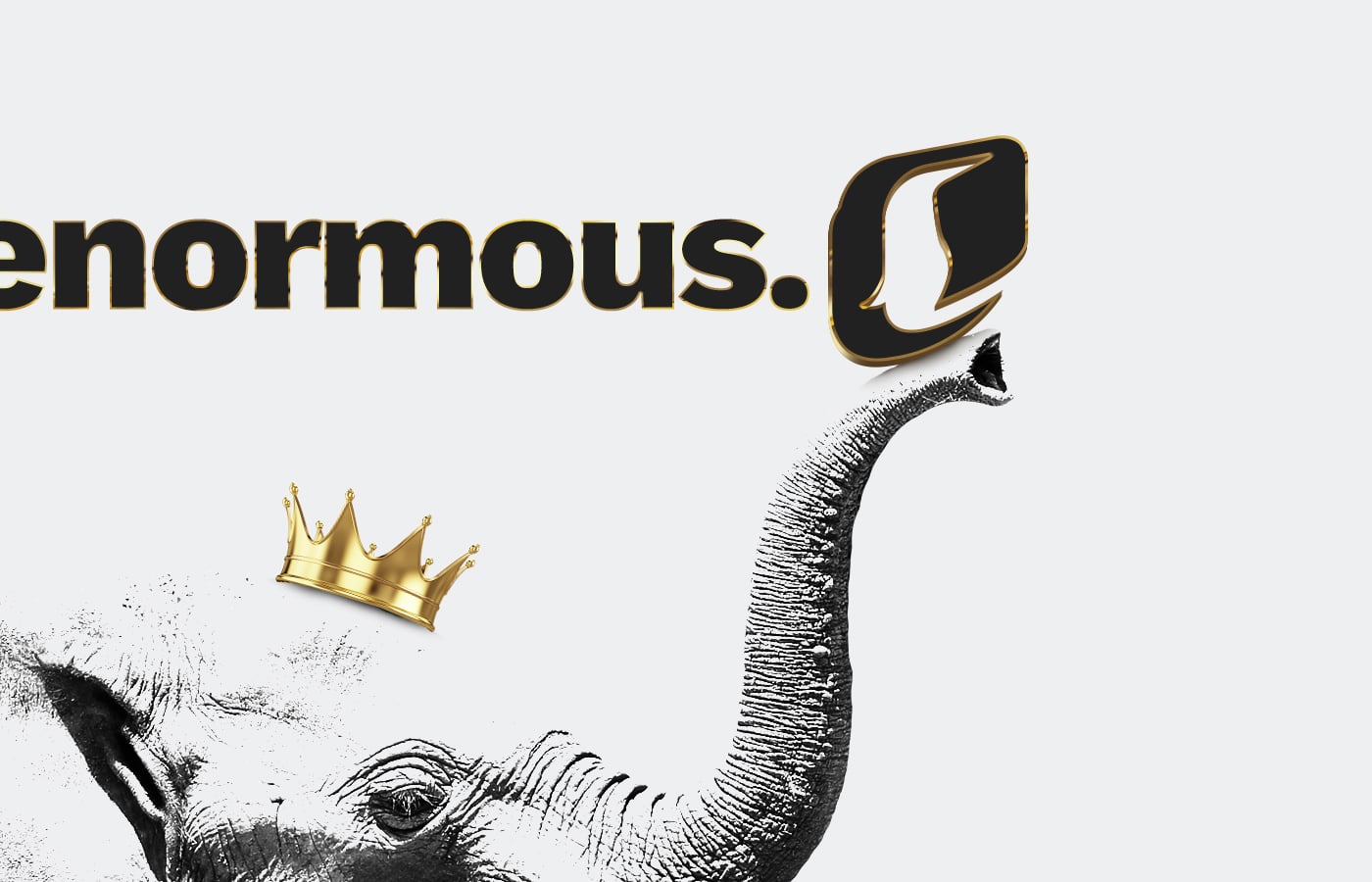Enormous Elephant, Elephant with Gold Crown Poster | Enormous Elephant
