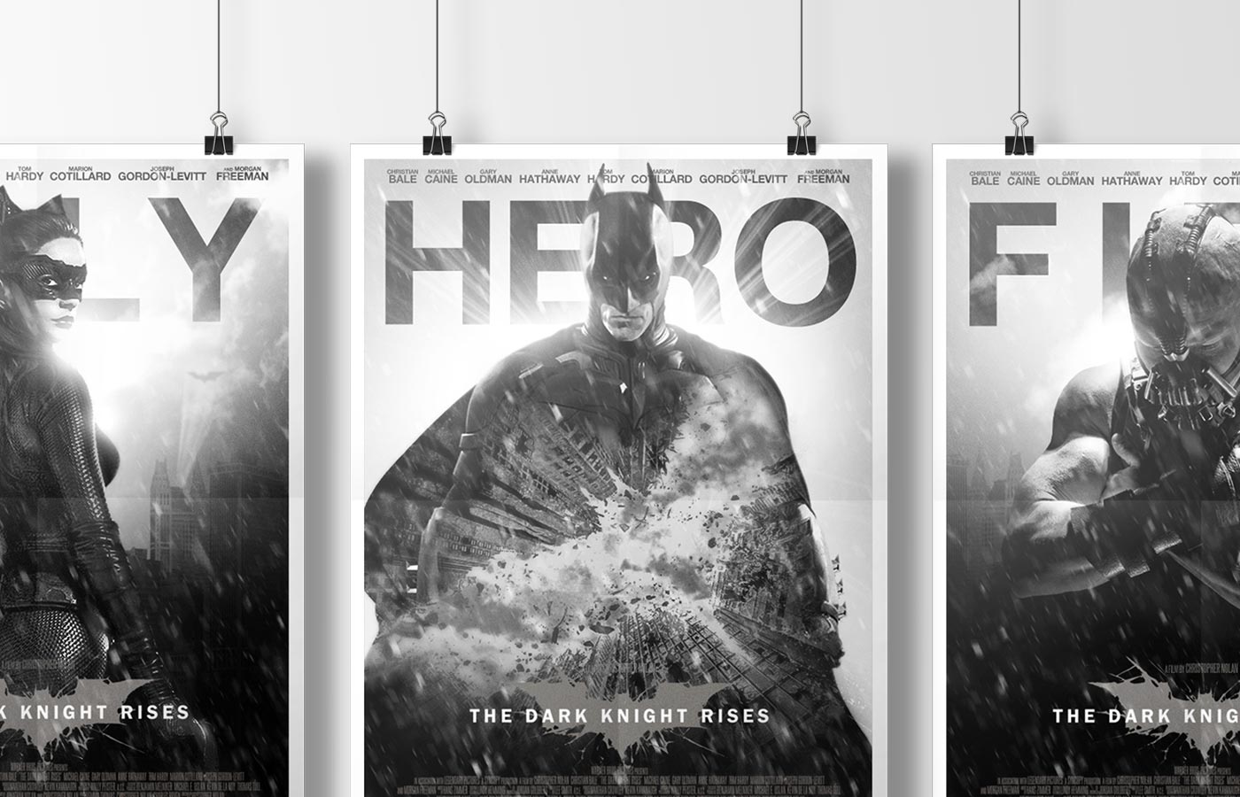 The Dark Knight Rises - Theater Key Art Hanging Mockup | Enormous Elephant